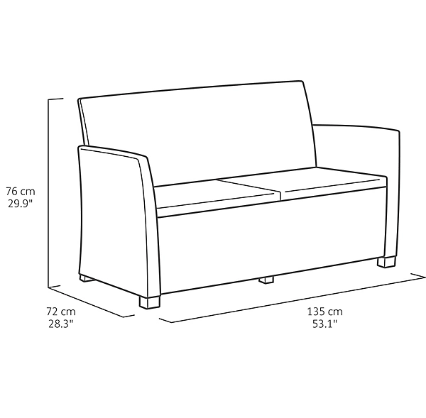 Keter Mia Graphite Plastic 4 seater Coffee set - Image 6